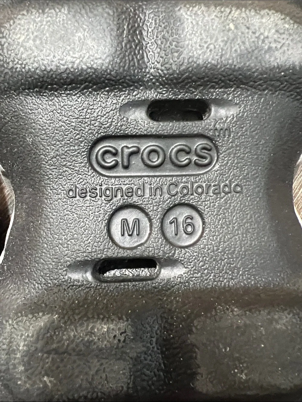 CROCS Men’s Light Gray Upper with Black Footbed Slide Sandals
